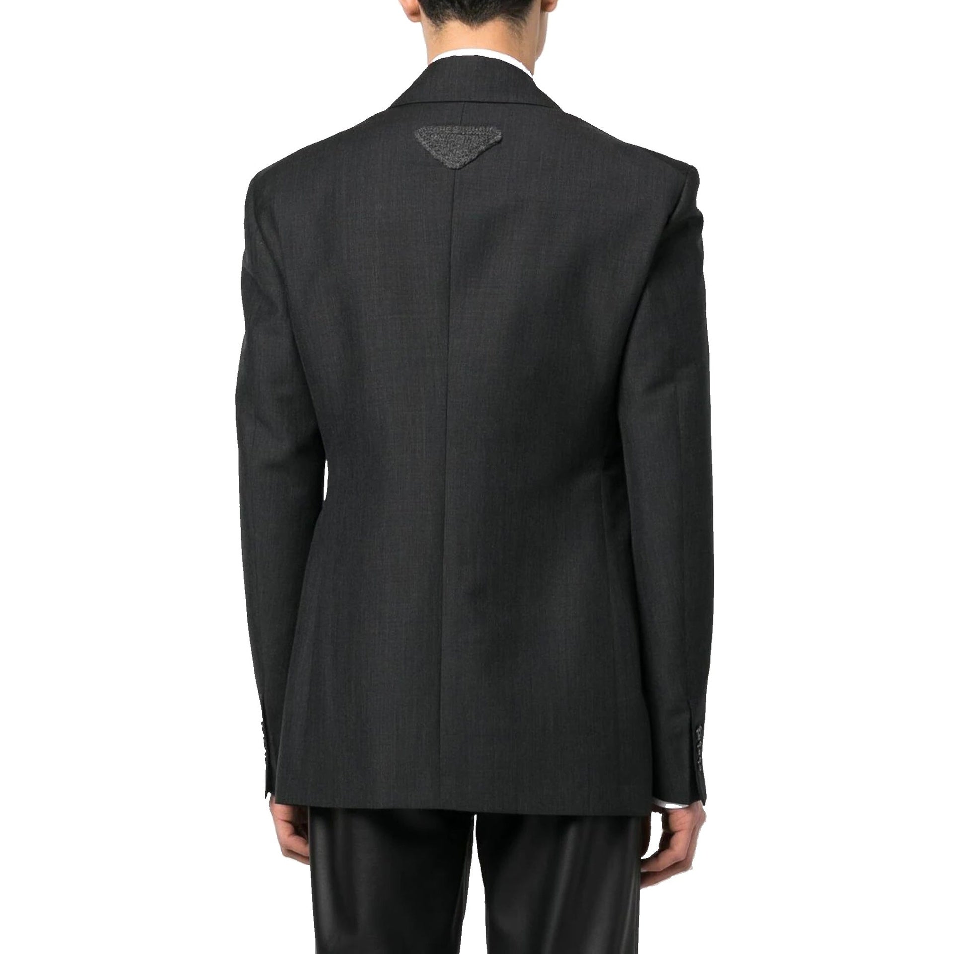 Double-Breasted Wool Jacket Gray