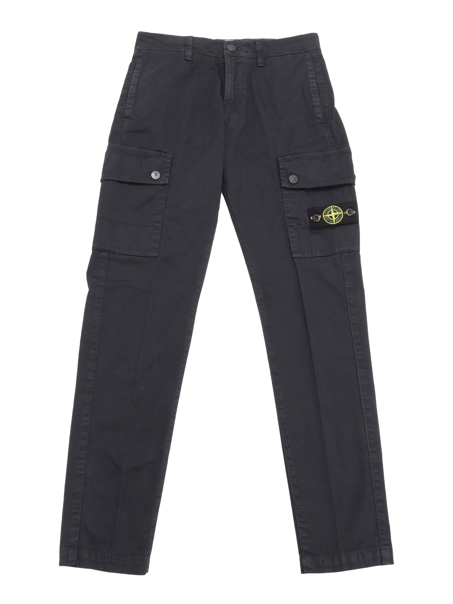 REGULAR TAPERED TROUSERS Blue Cotton Elastane Pant