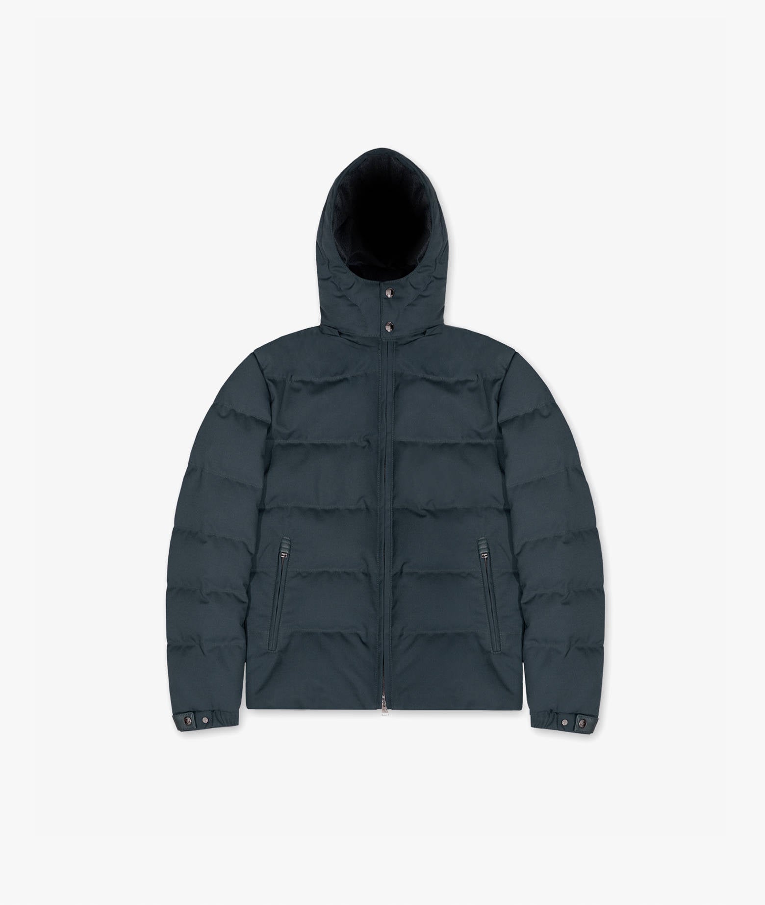 Wool Quilted Down Jacket Everest Blue Sportwear Blouson