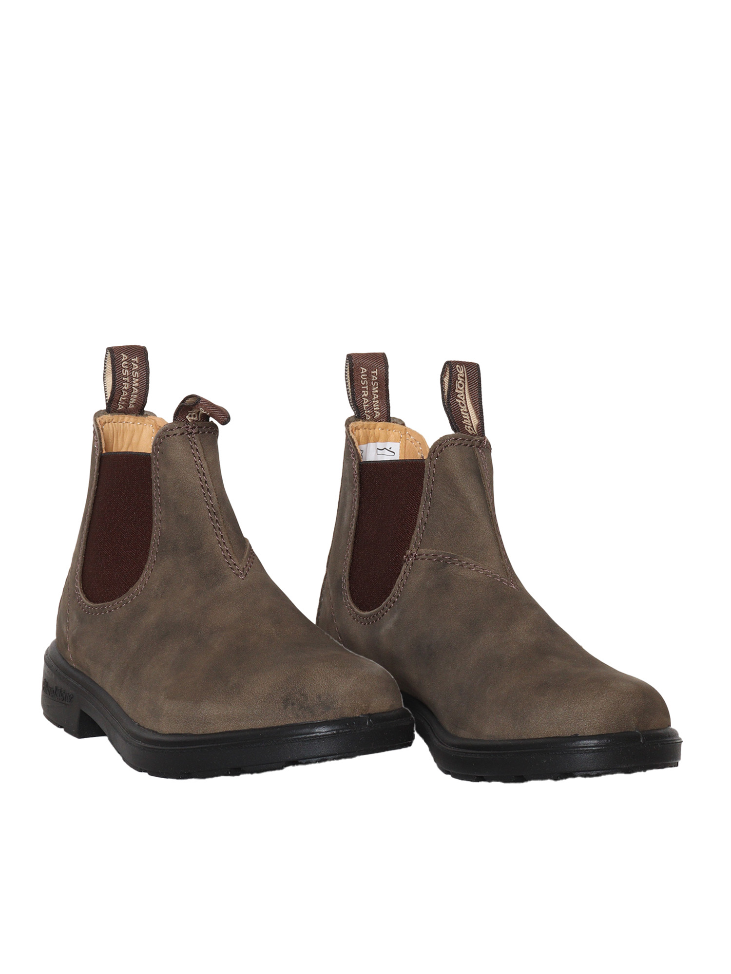 565 Rustic Brown Leather Sole Polyurethane Booties