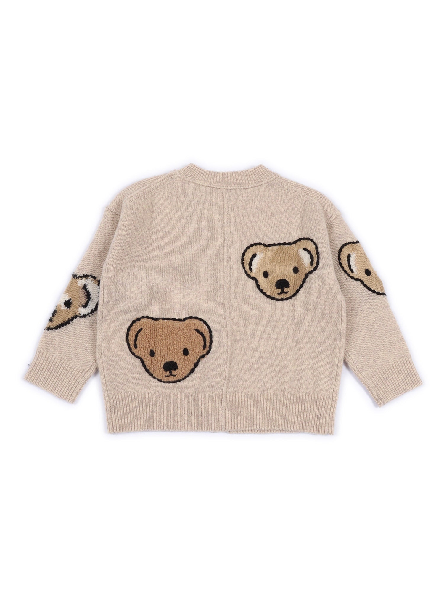 INF GIRL CARDIGANS Beige Wool Cashmere Merino Cardigan