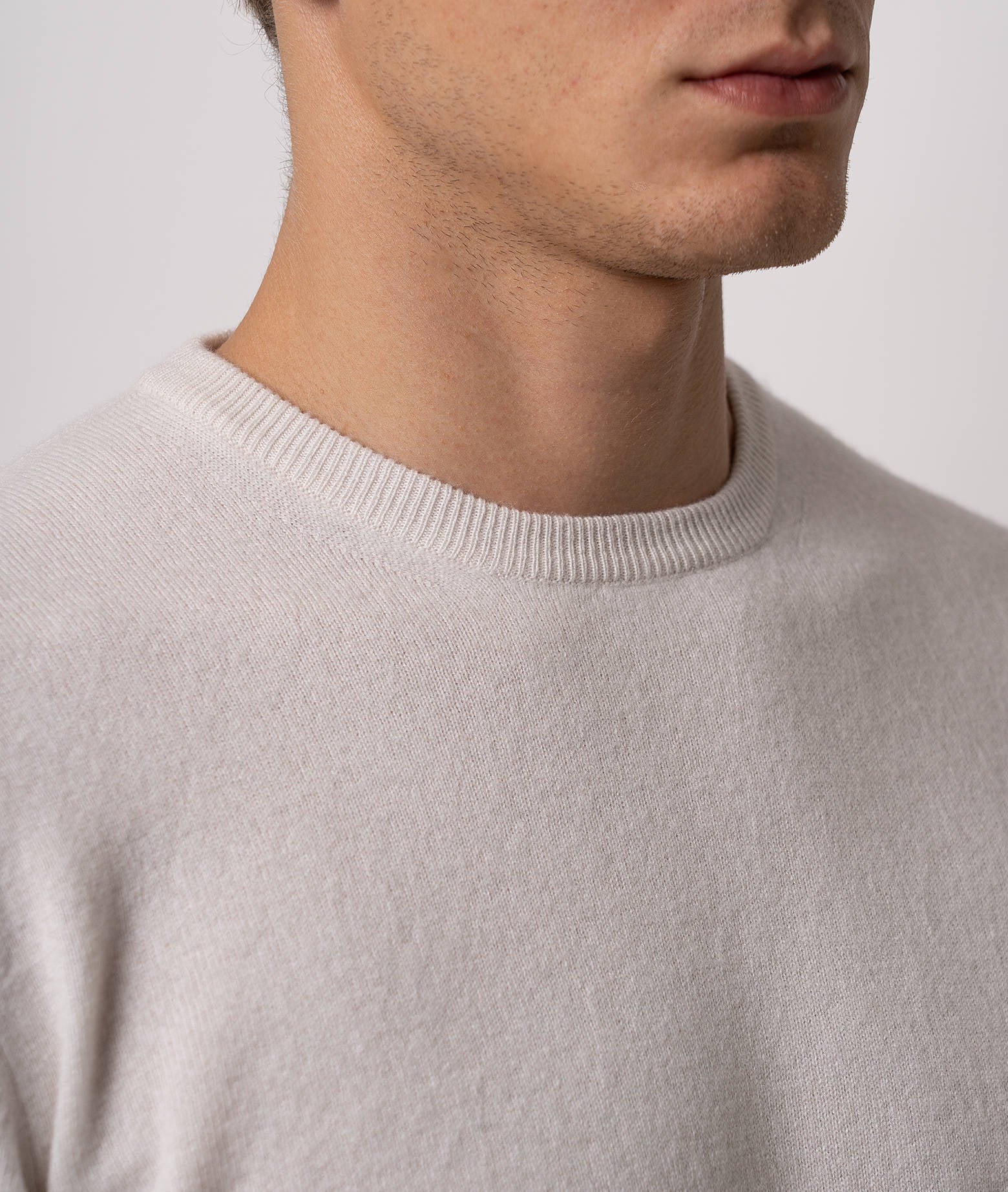 Crewneck Cashmere Sweater Ottawa Blue Basic Light Kintwear