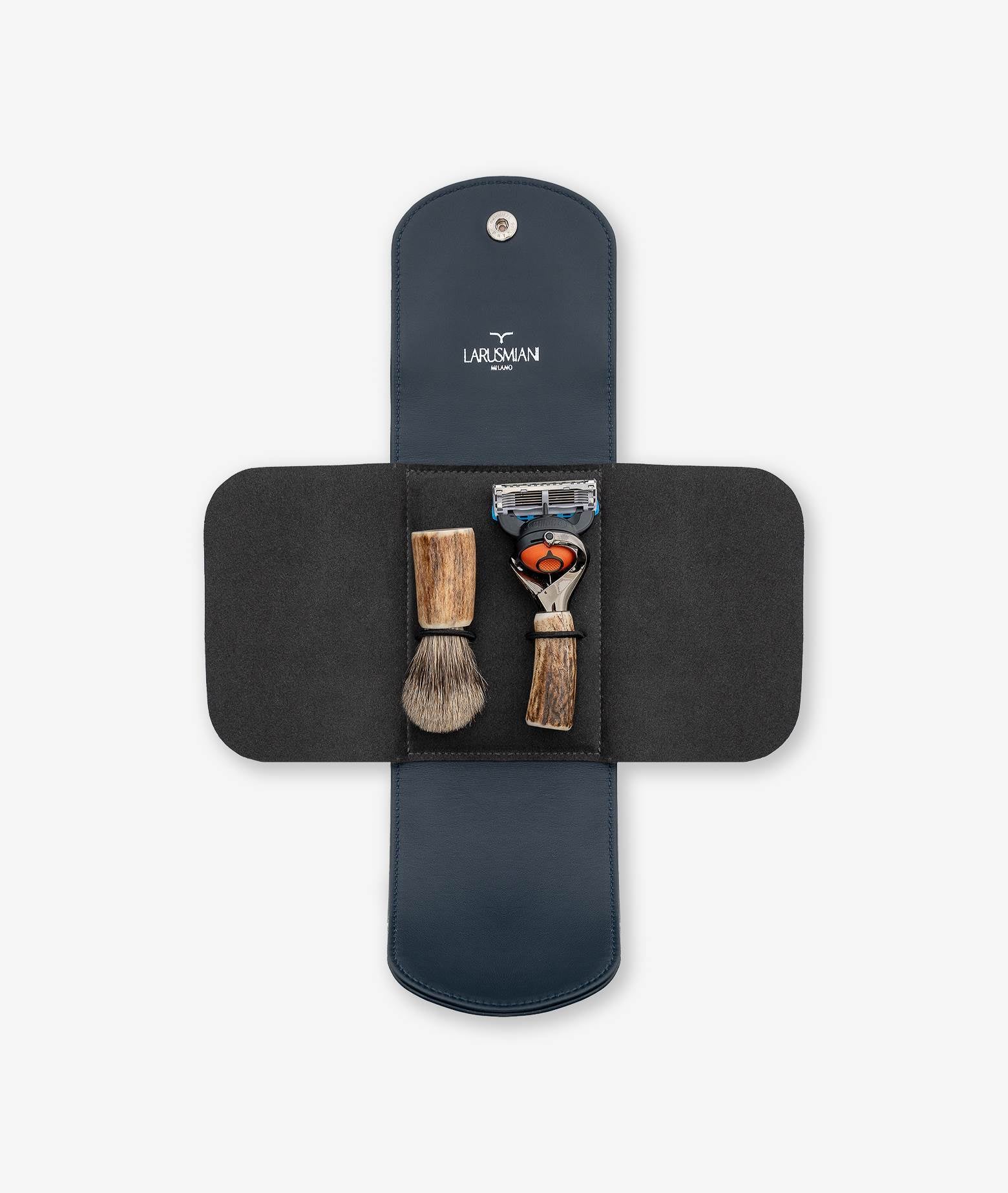 Travel Shaving Kit Brown Shawing