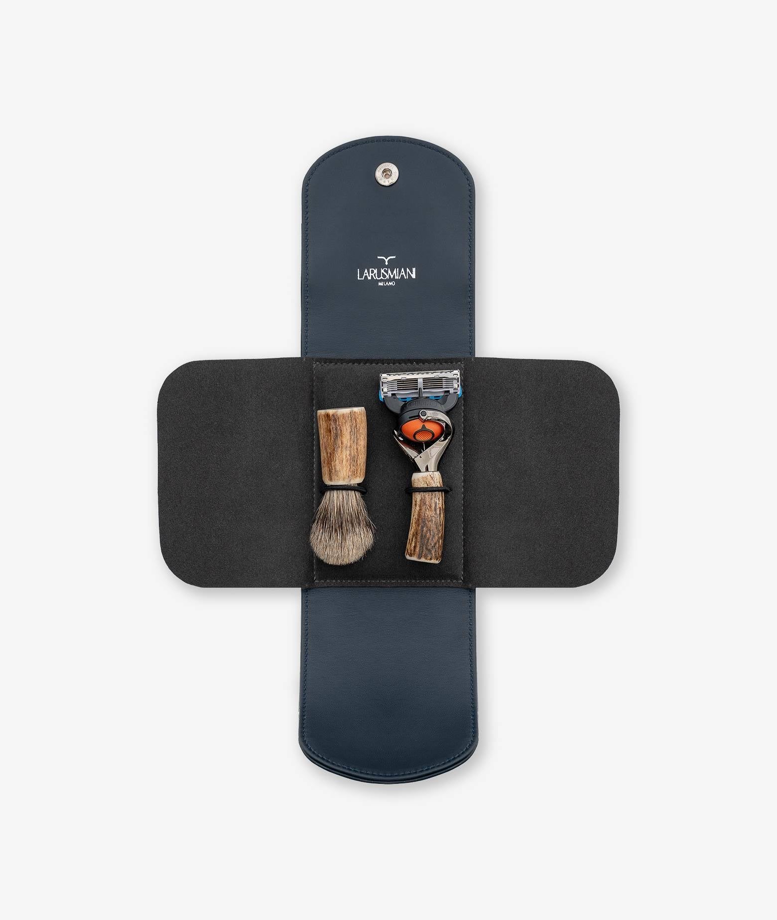 Travel Shaving Kit Brown Shawing