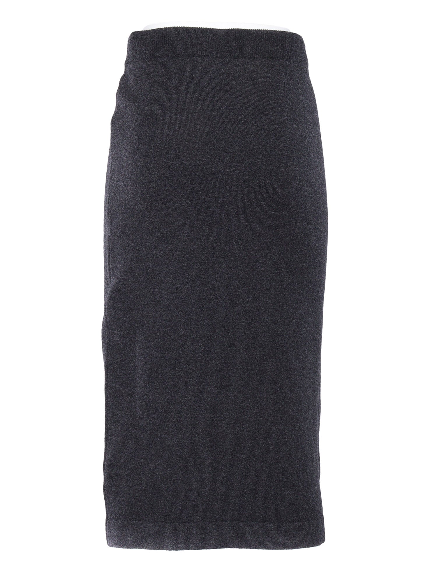 Knitted Skirt Grey Virgin Wool Cashmere