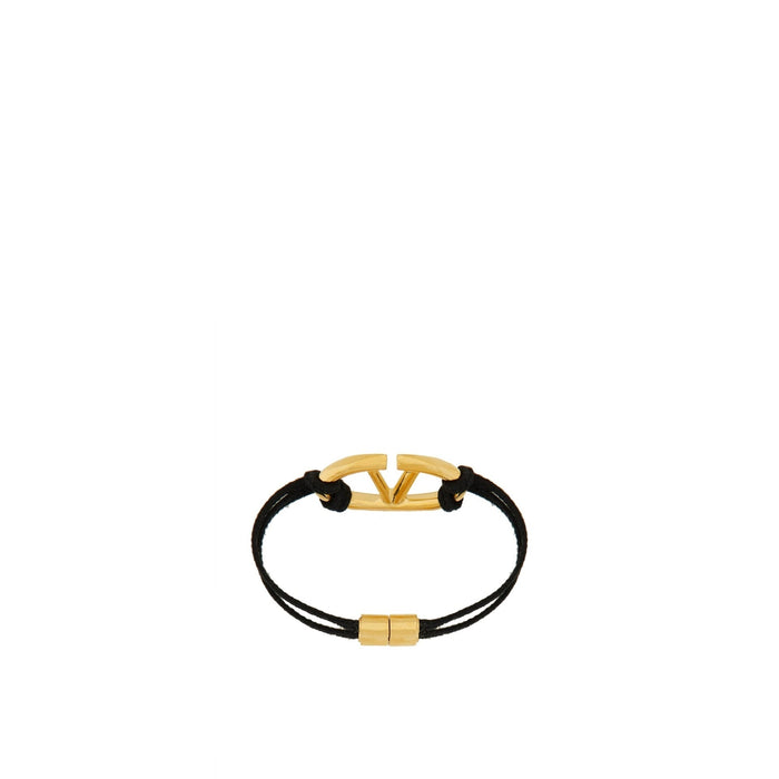 Garavani V-Logo Cotton Bracelet Black