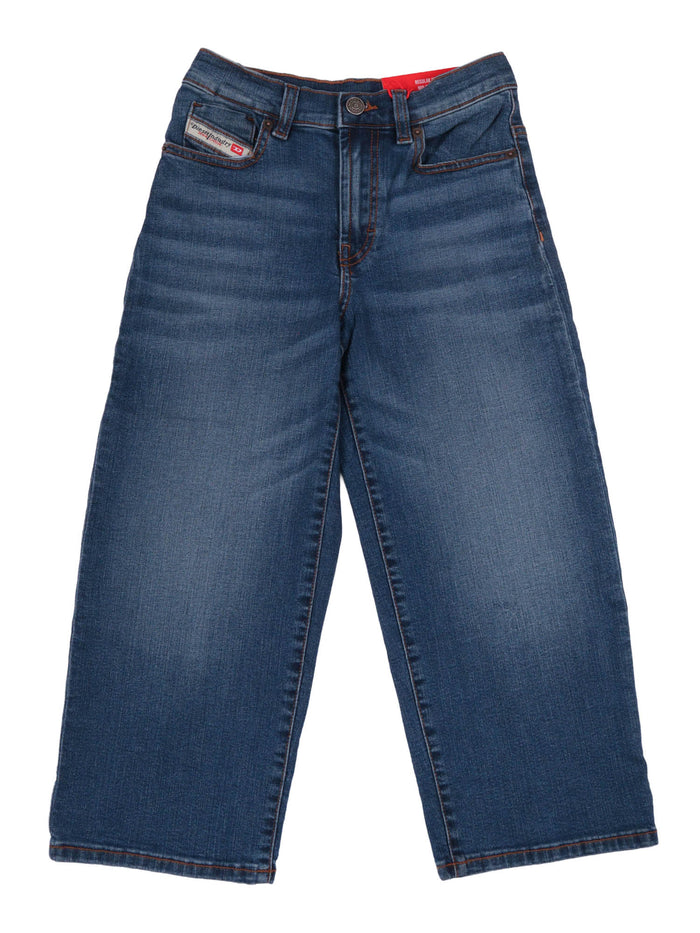 5 Pockets Blue Cotton Elastane Jean