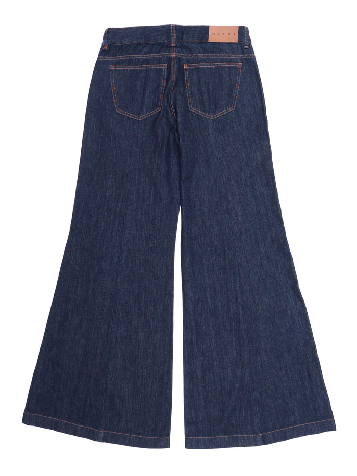 5 Pockets Blue Cotton Jean