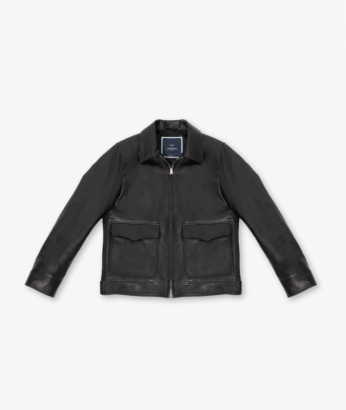 Leather Jacket Racer Black Blouson