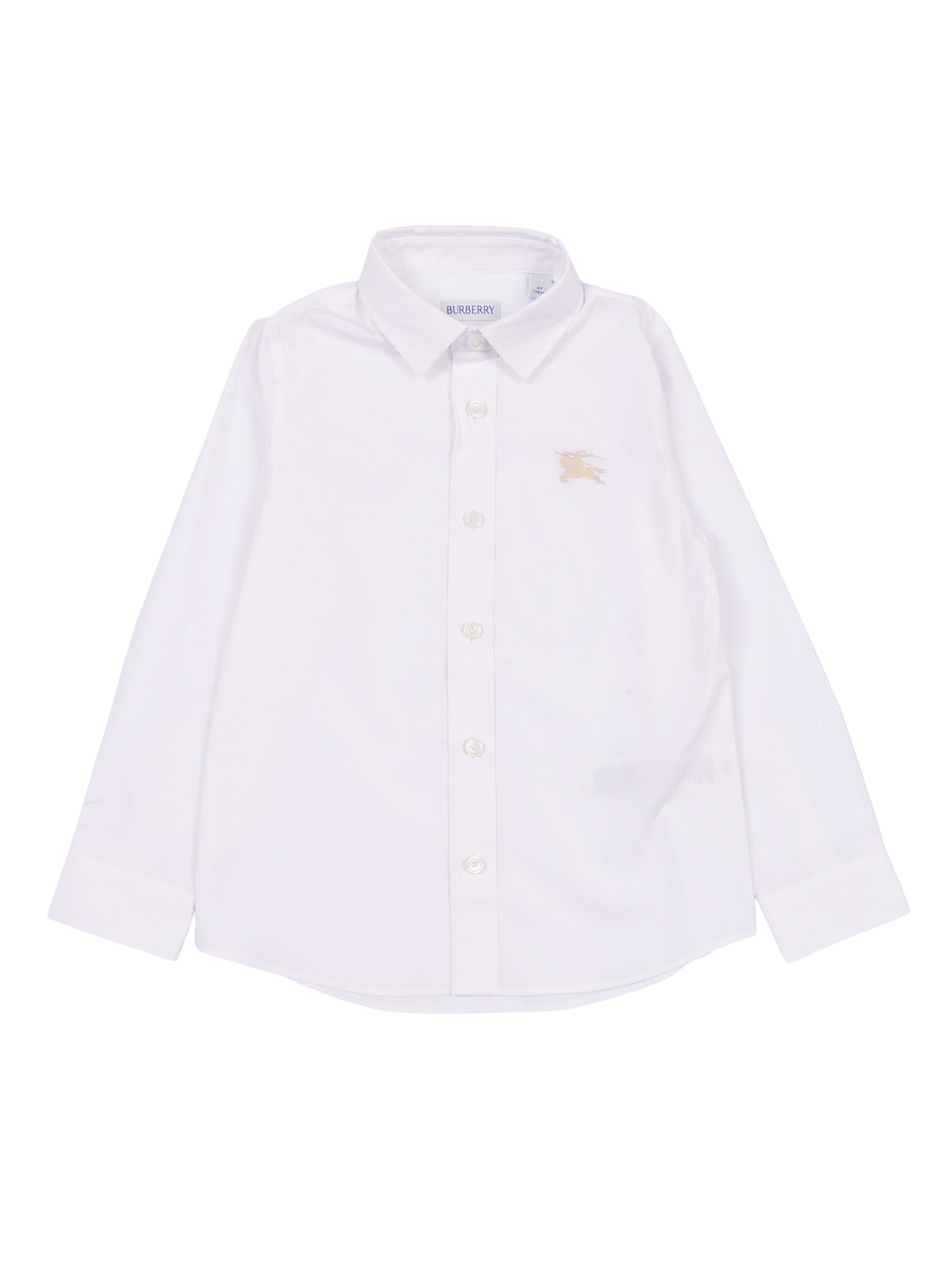 Kid Boy Shirts White Cotton Elastane