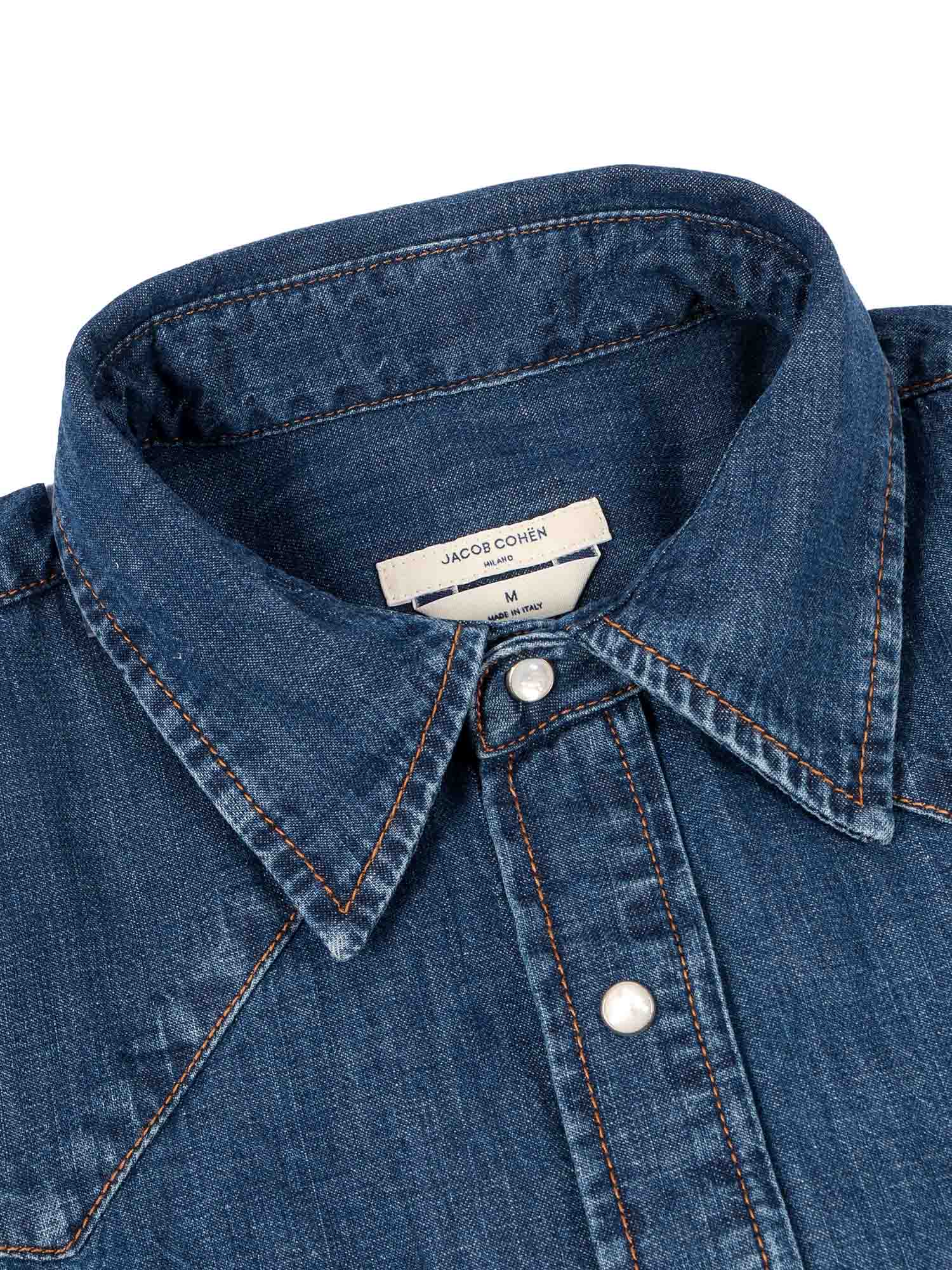 WESTERN SHIRT Blue Cotton