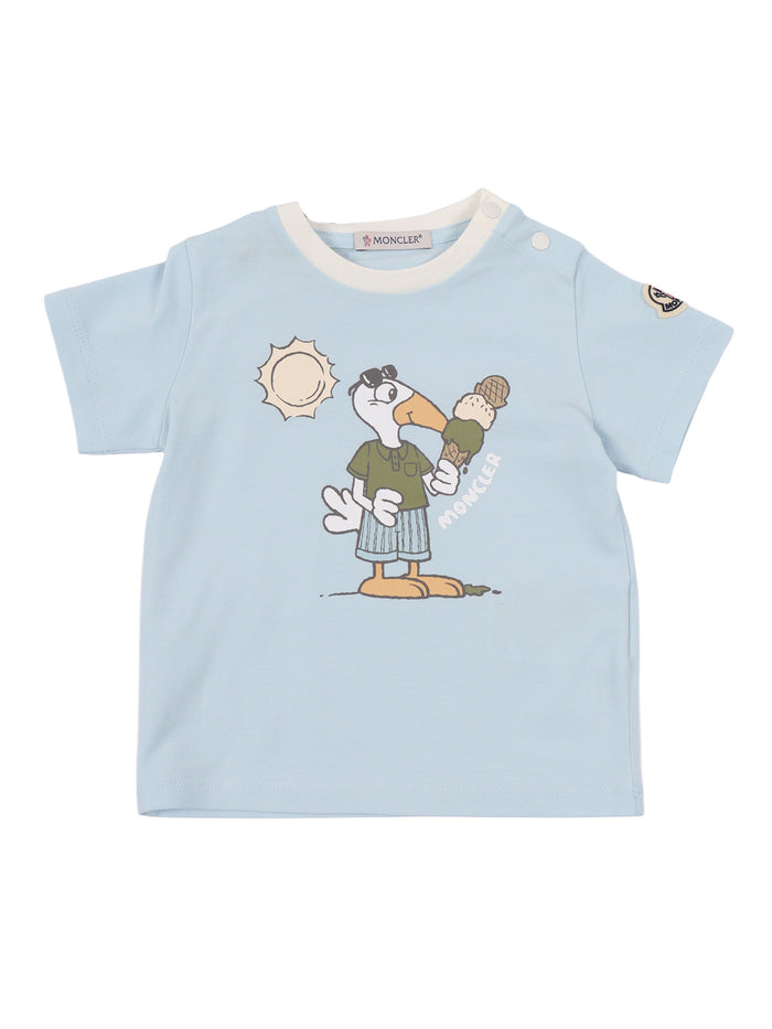 SS T-SHIRT Blue Elastane Cotton Short Sleeves