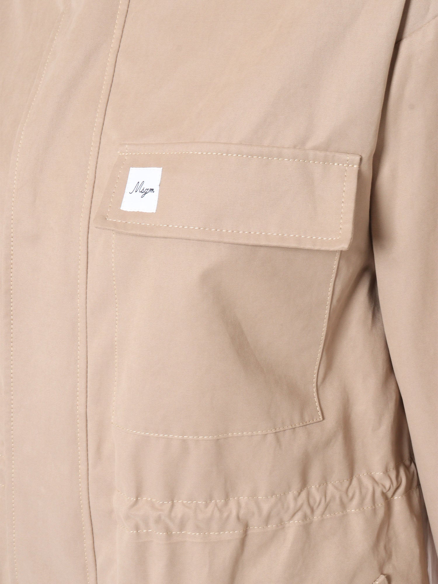 DRILL OVER PARKA GIRL Beige