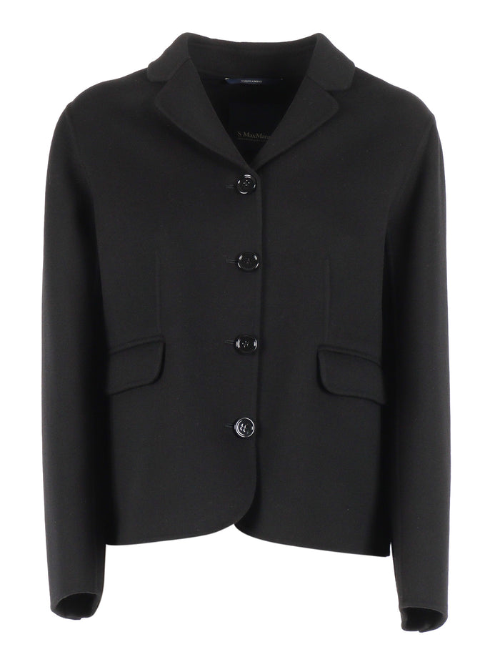 JACKET Black Virgin Wool Lining Silk