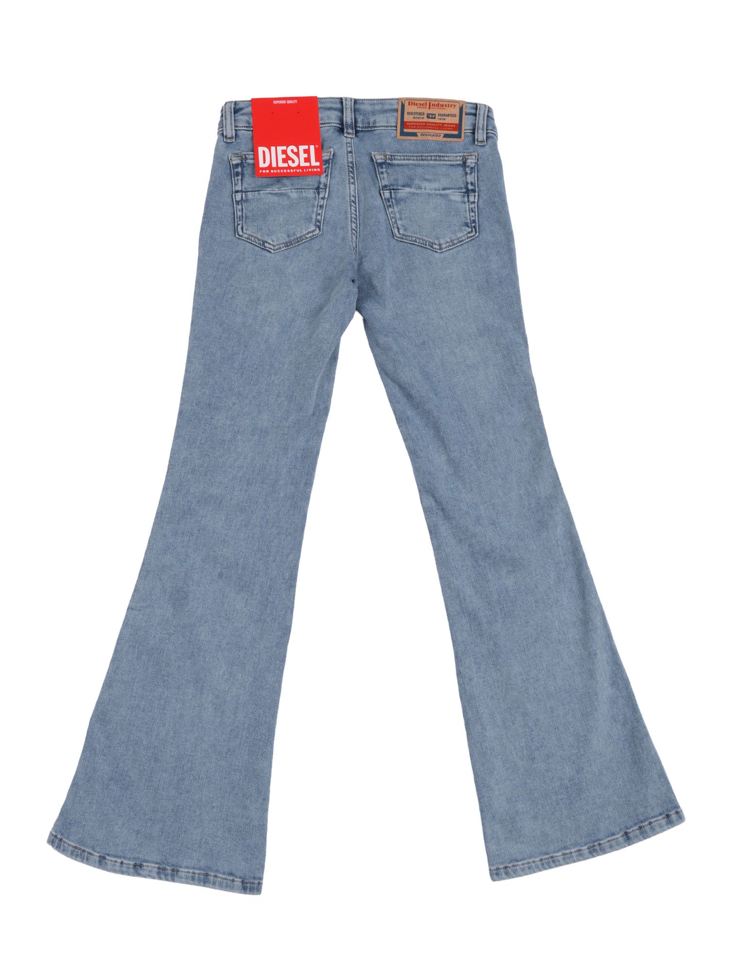 5 pockets Blue Cotton Elastane Jean