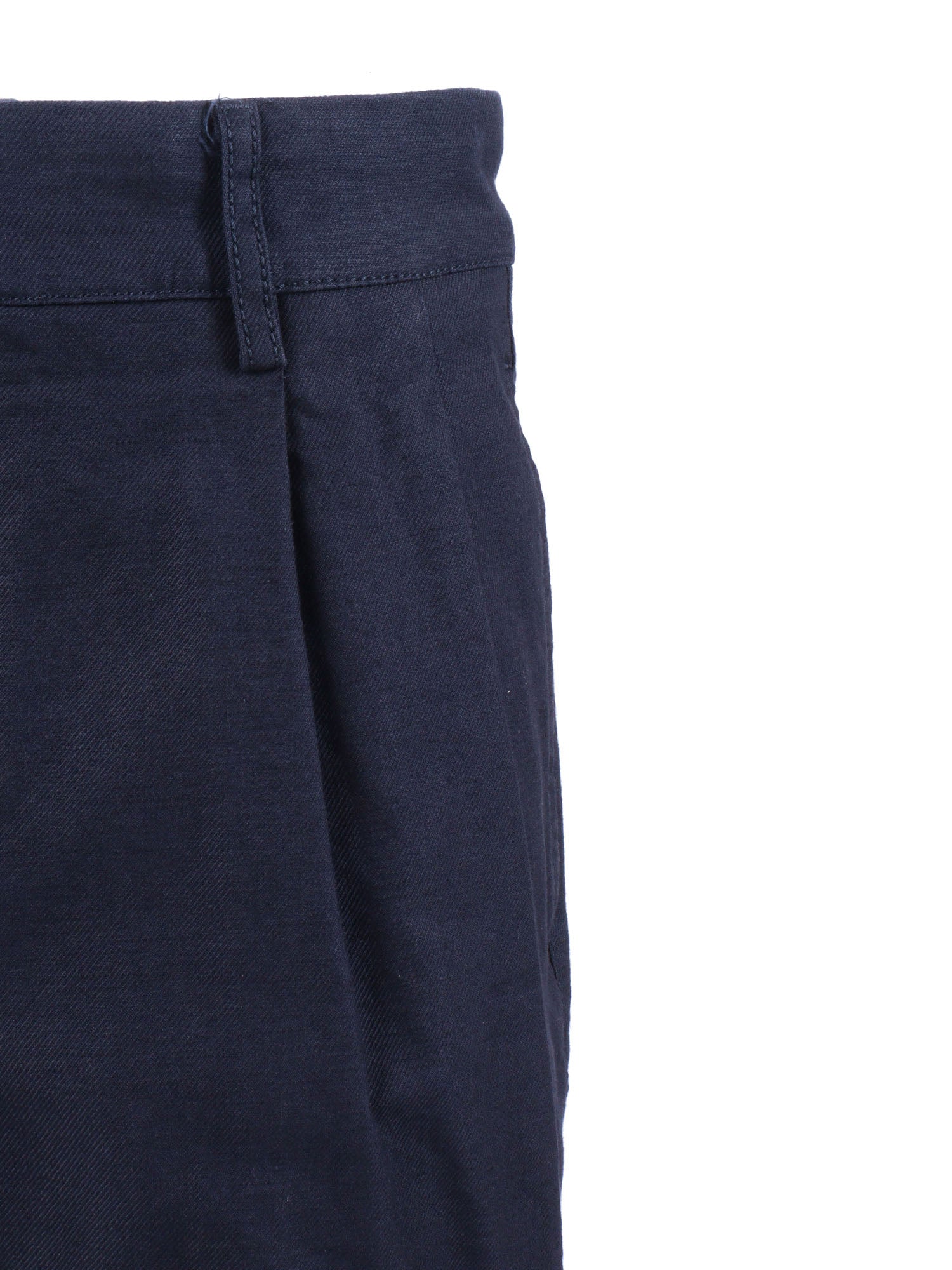 Woman Pants Blue Cotton