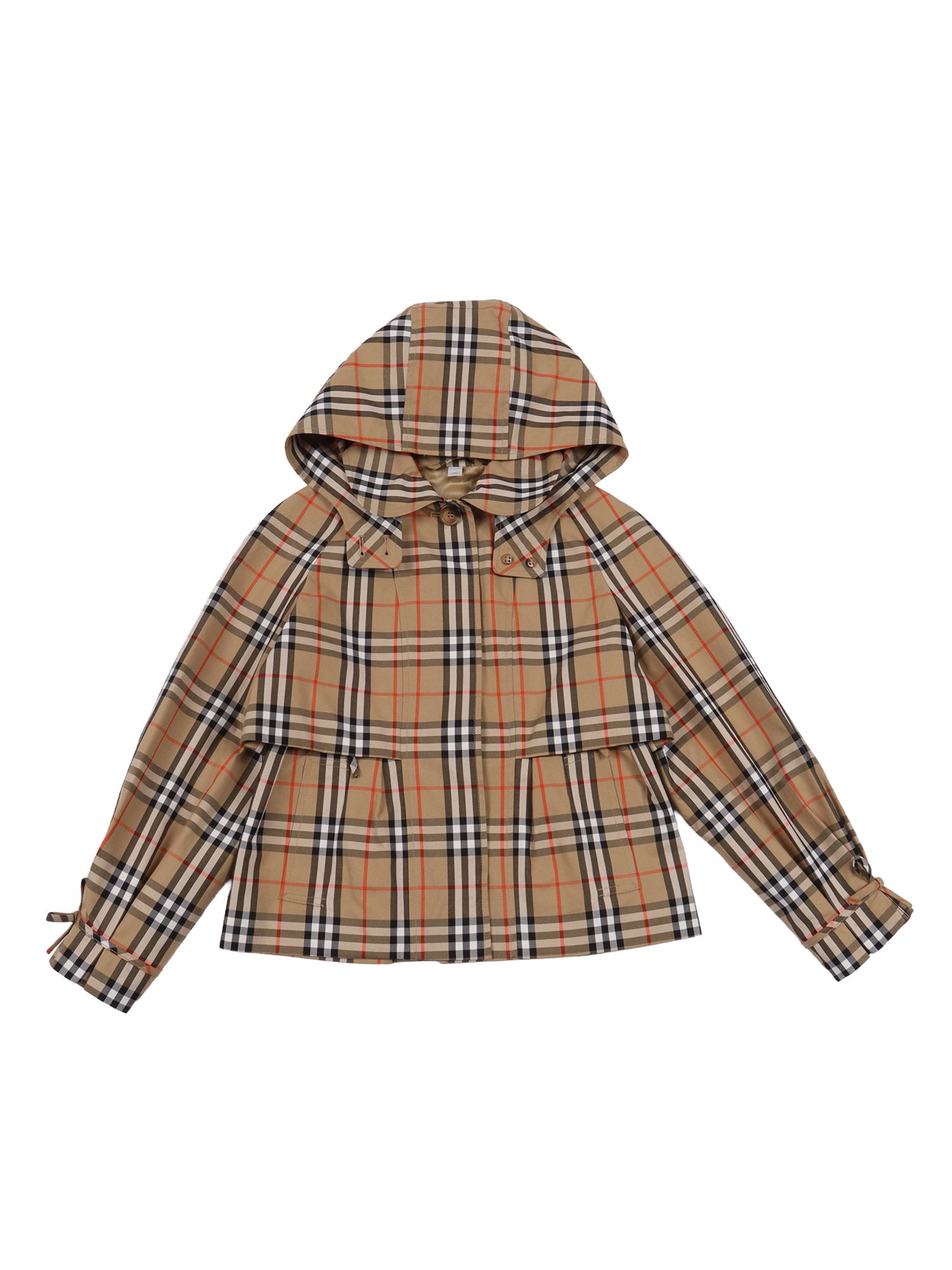 KID GIRL JACKETS Beige Cotton