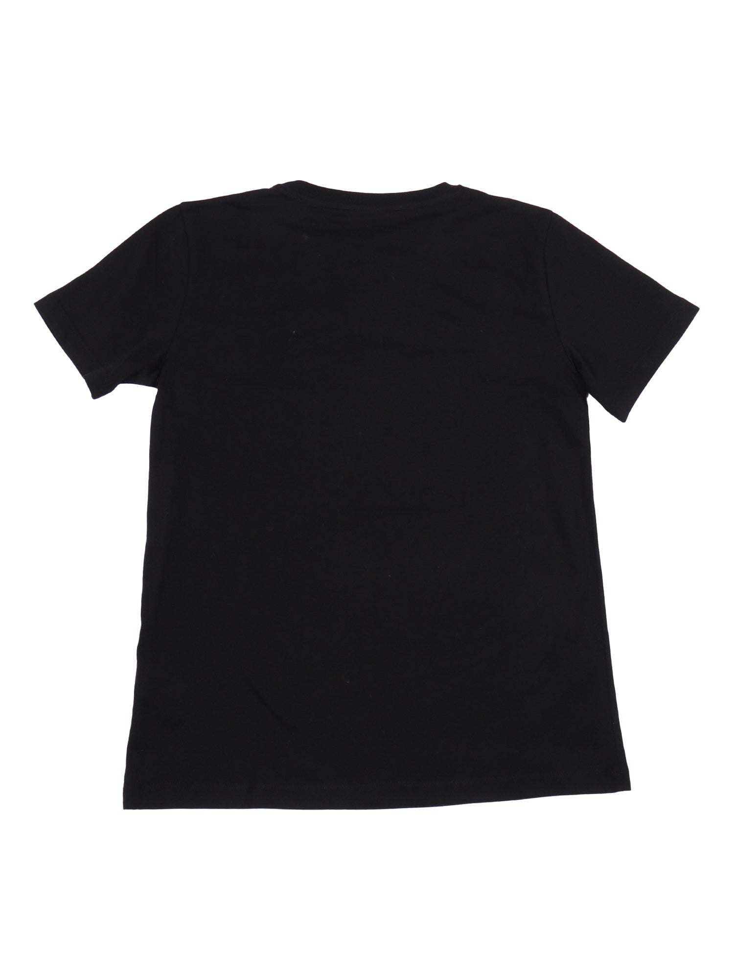 T-Shirt-Top Black Cotton Short Sleeves T-shirt