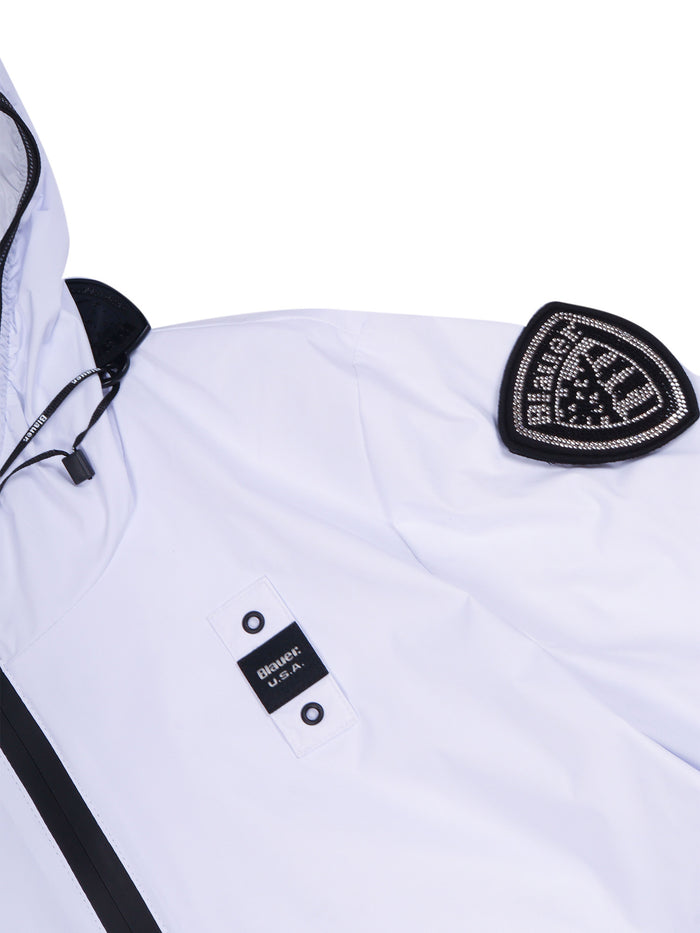 Jacket White Polyamide Giubbino Corto