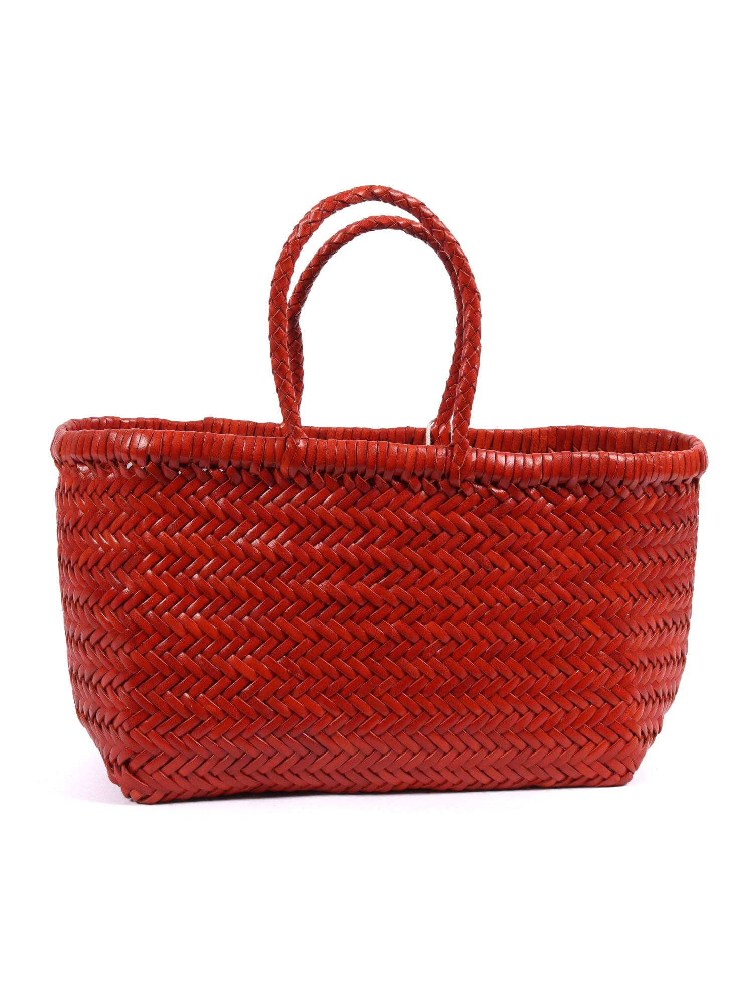 BAMBOO TRIPLE JUMP SMALL Orange Calf Leather Handbag