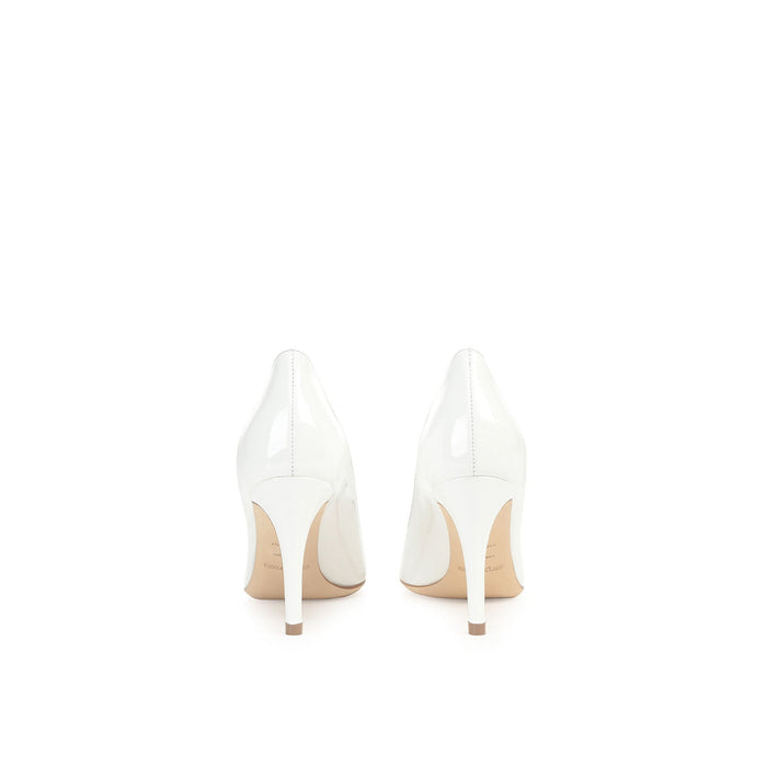 Sergio Rossi Madame 090 Leather Pumps White Calf