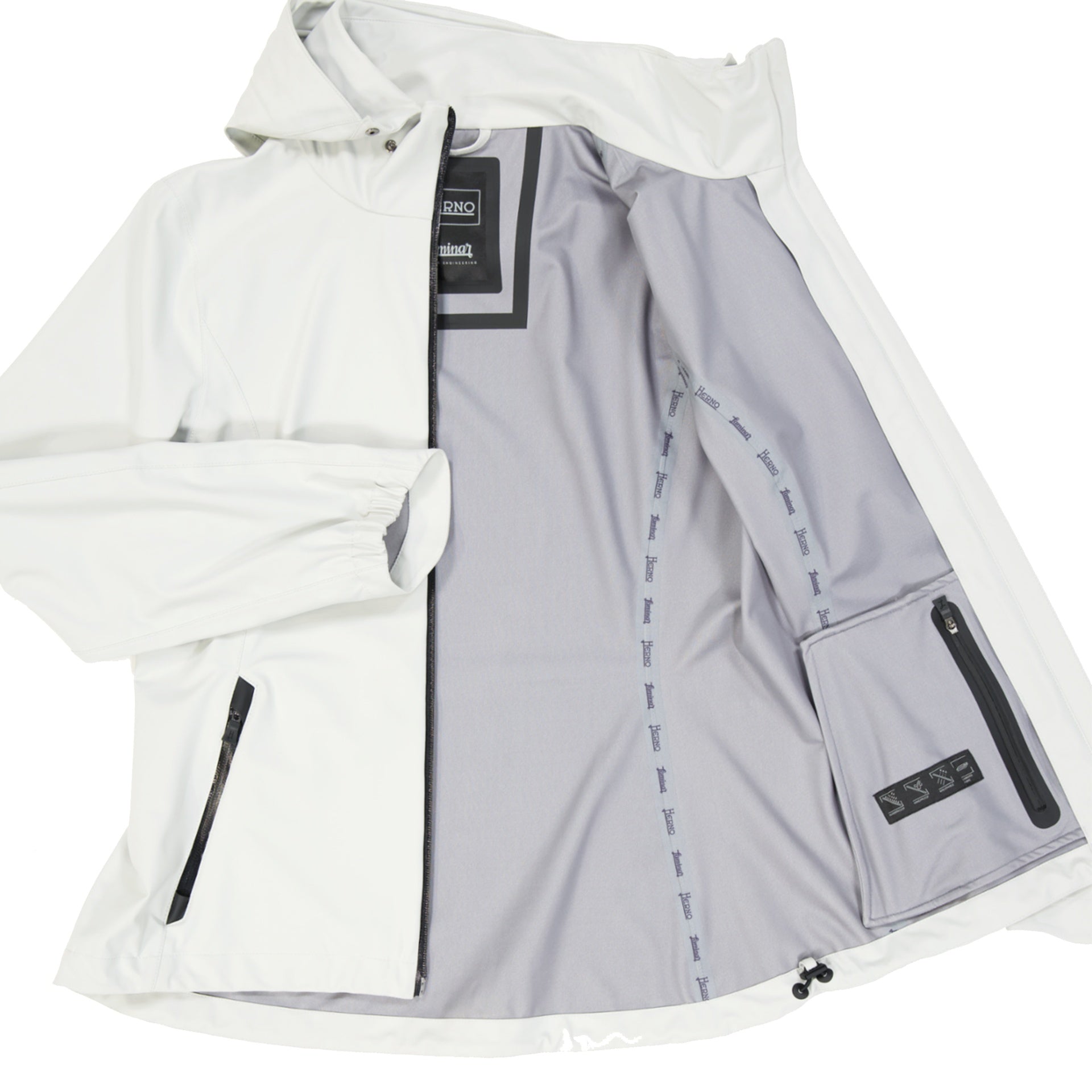 Herno Rain Jacket Gray Polyester