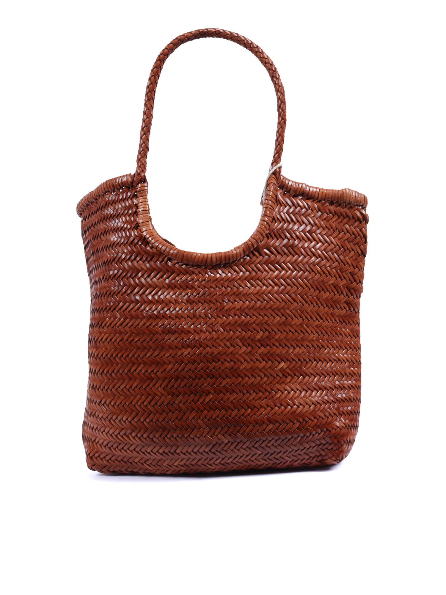 NS DIAGONAL 4MM Camel Calf Leather Shoulder Bag