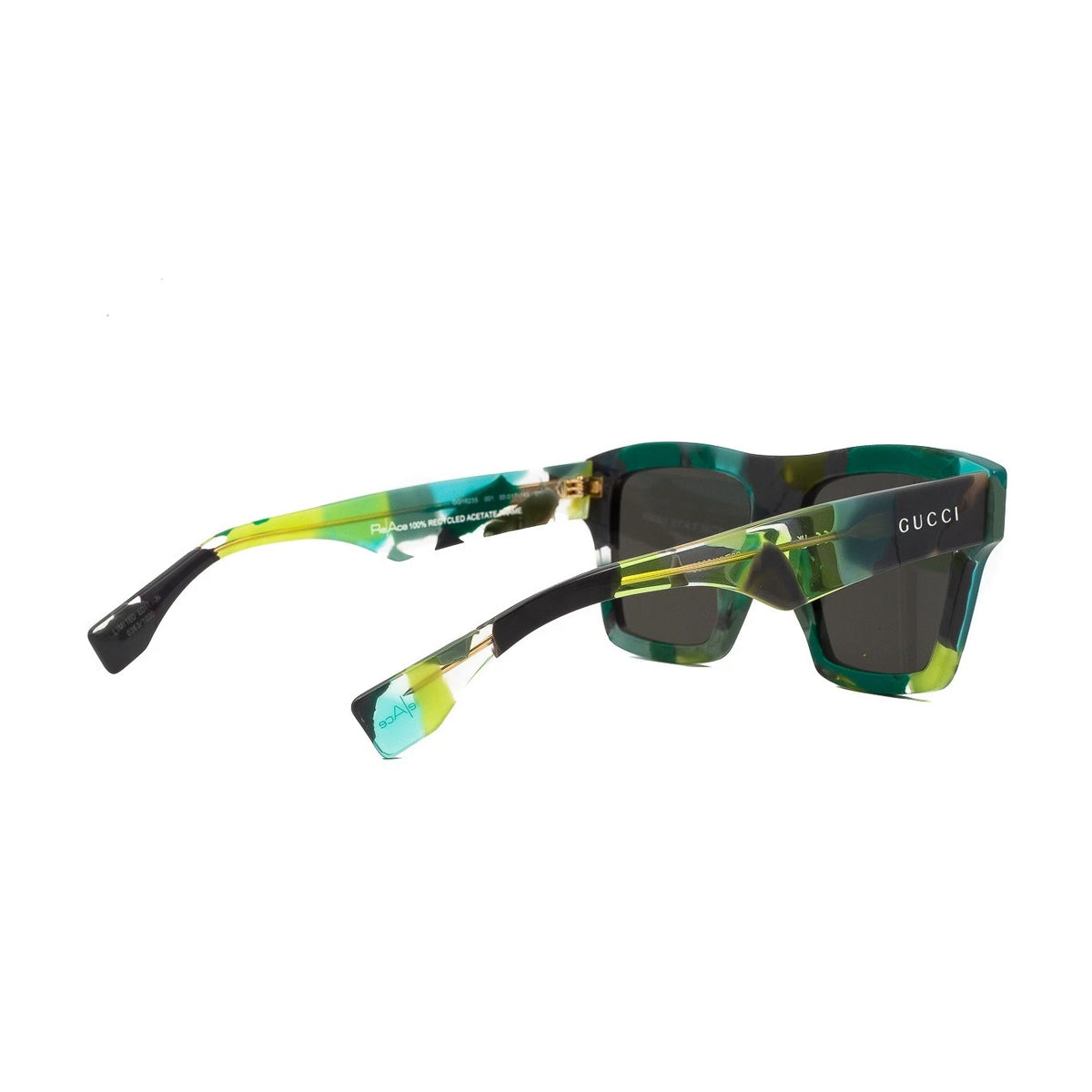 GG1623S Linea Lettering 001 Verde Recycled Acetate Occhiali Sole