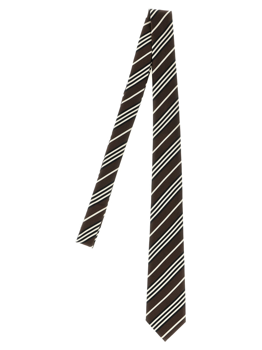 Saint Laurent Paris Necktie — Brown