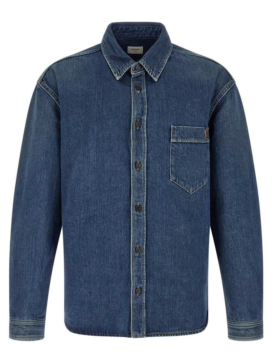 Saint Laurent Cassandre Shirt — Blue