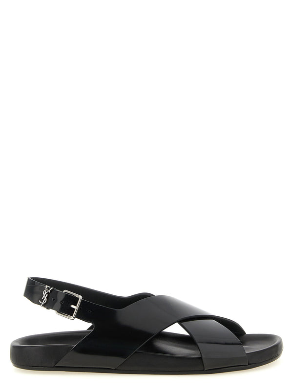 Saint Laurent Helios Sandal — Black