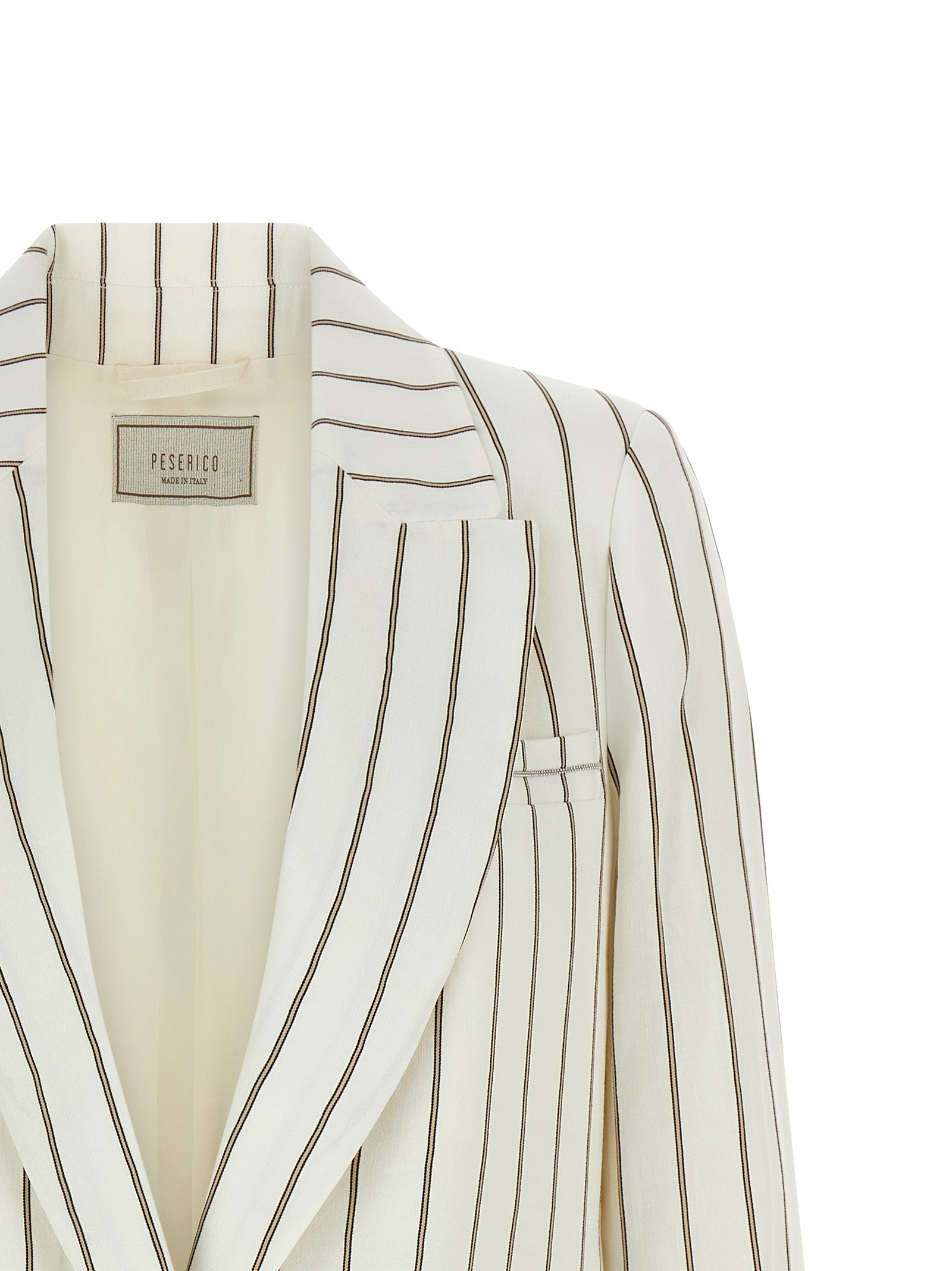 Pinstripe twill blazer White Linen Blazer, Suits