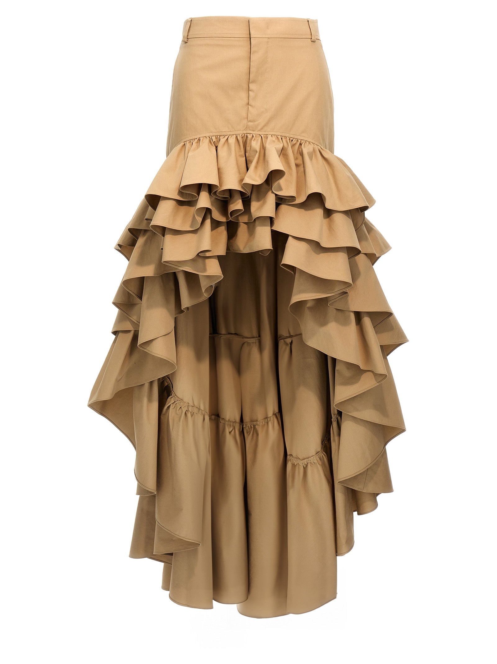 Asymmetrical skirt Beige Cotton