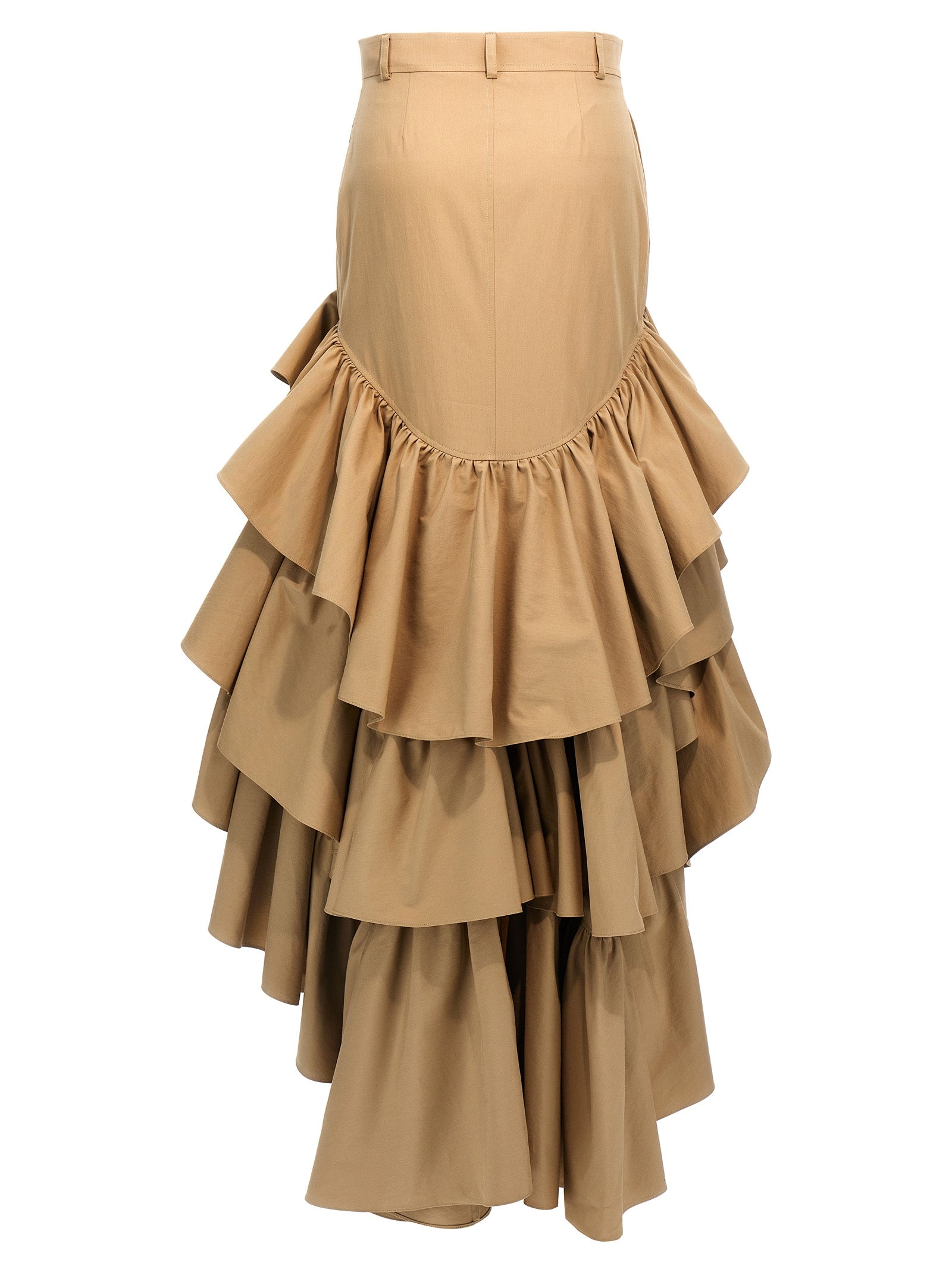Asymmetrical skirt Beige Cotton