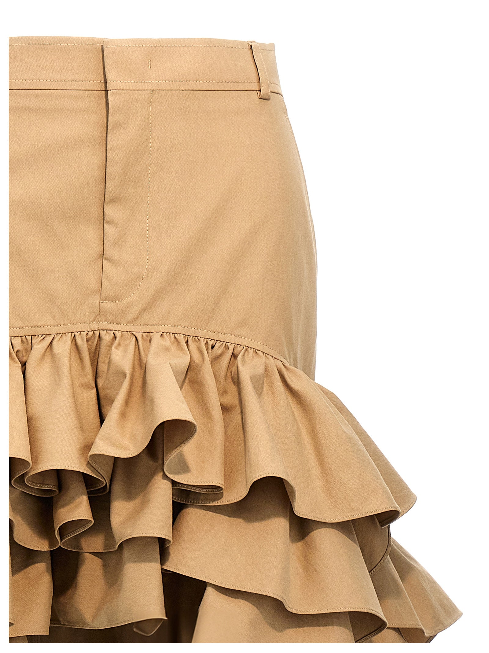 Asymmetrical skirt Beige Cotton