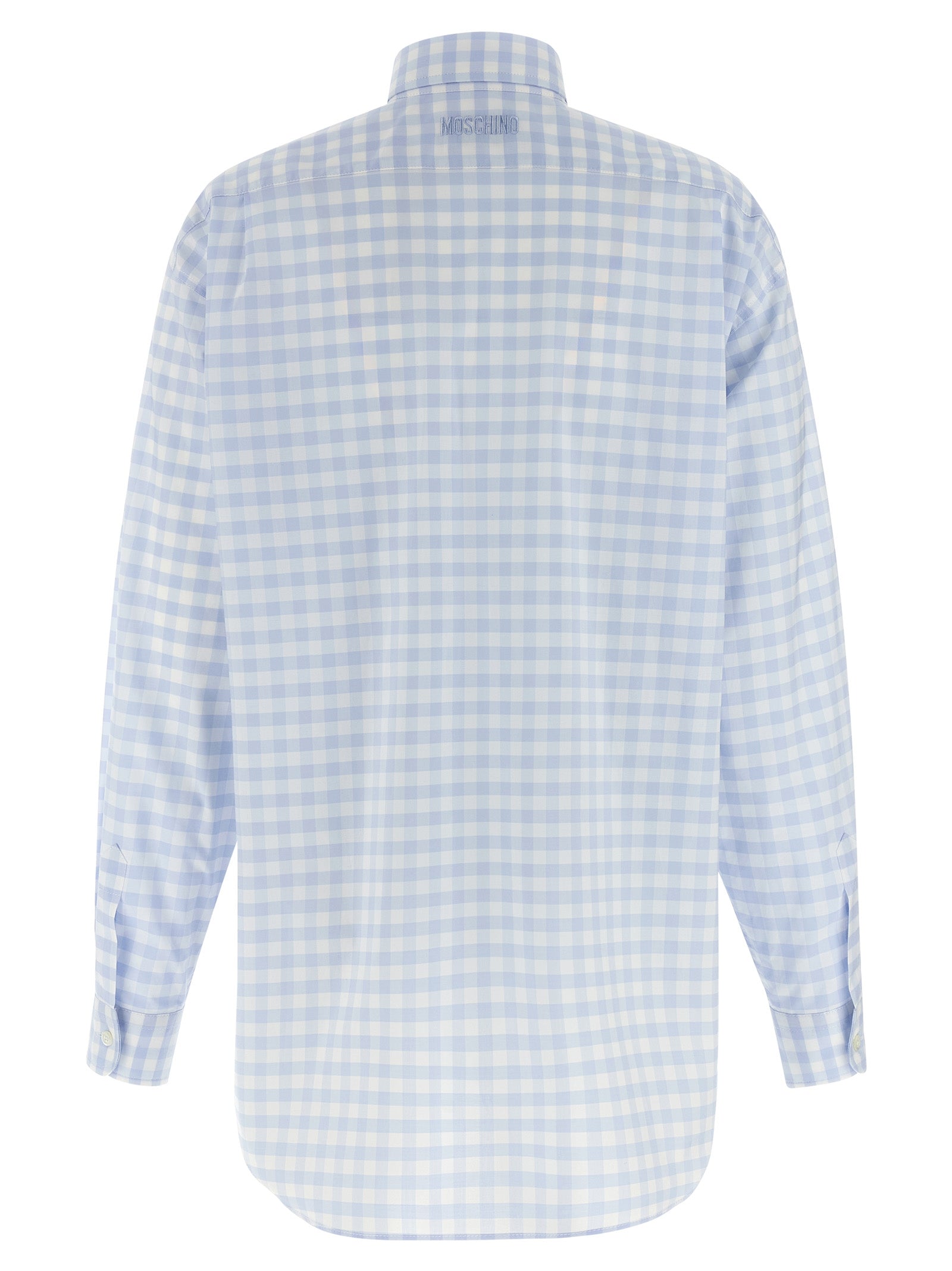 Heart Vichy shirt Light Blue Cotton Shirt, Blouse