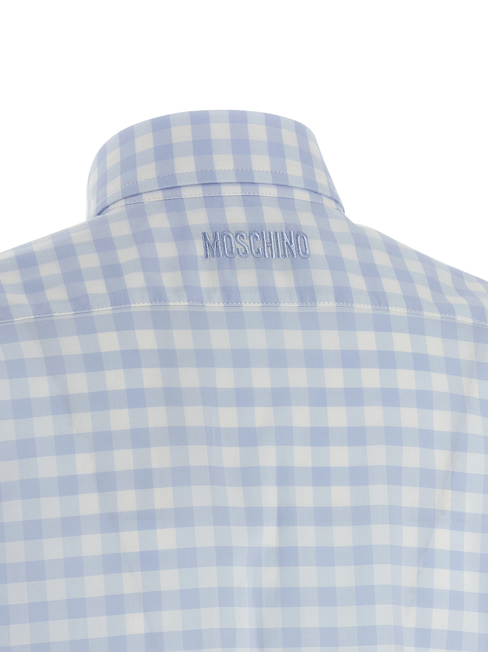 Heart Vichy shirt Light Blue Cotton Shirt, Blouse