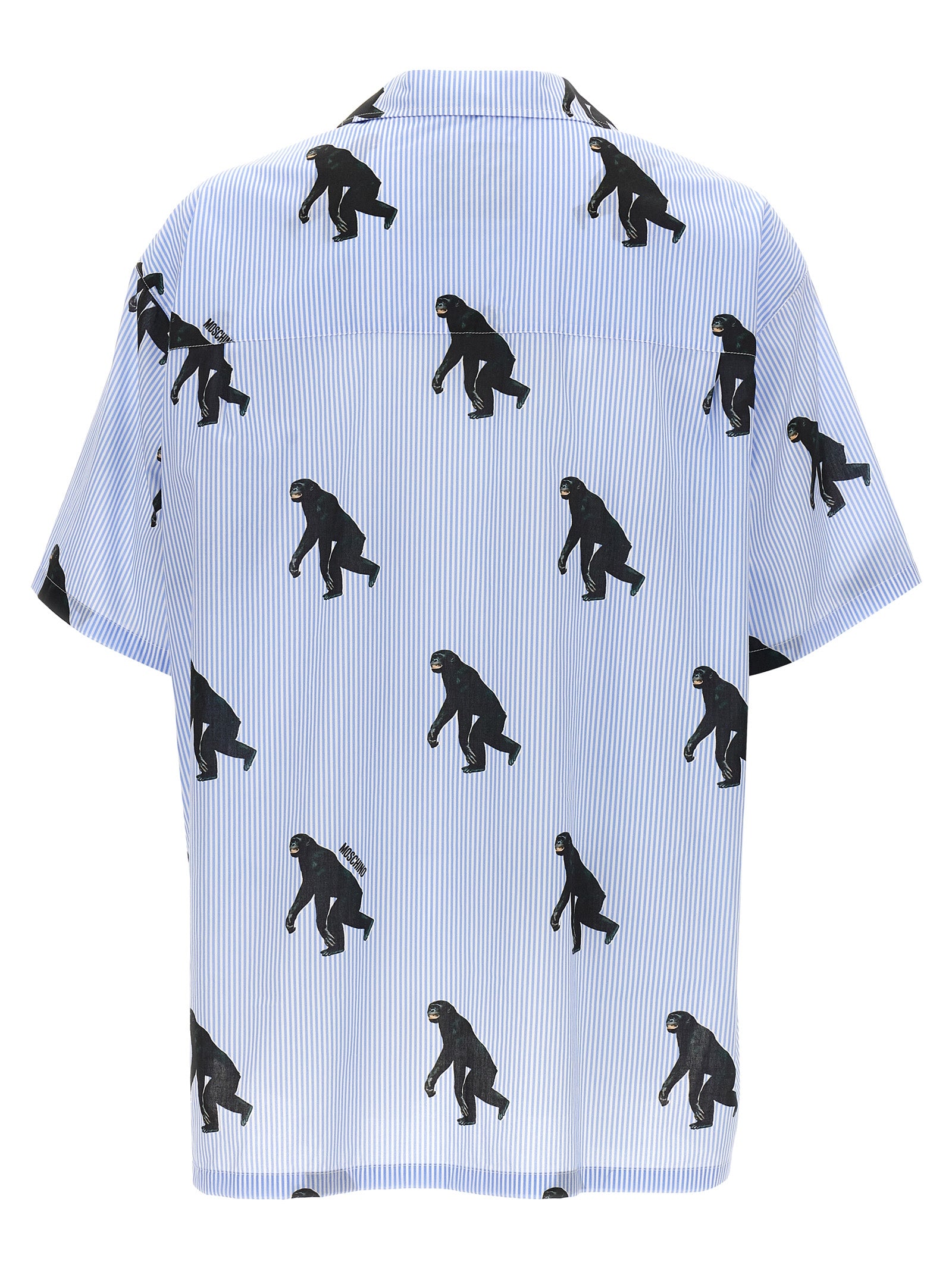 Scimpanzé print shirt Light Blue Cotton Shirt, Blouse