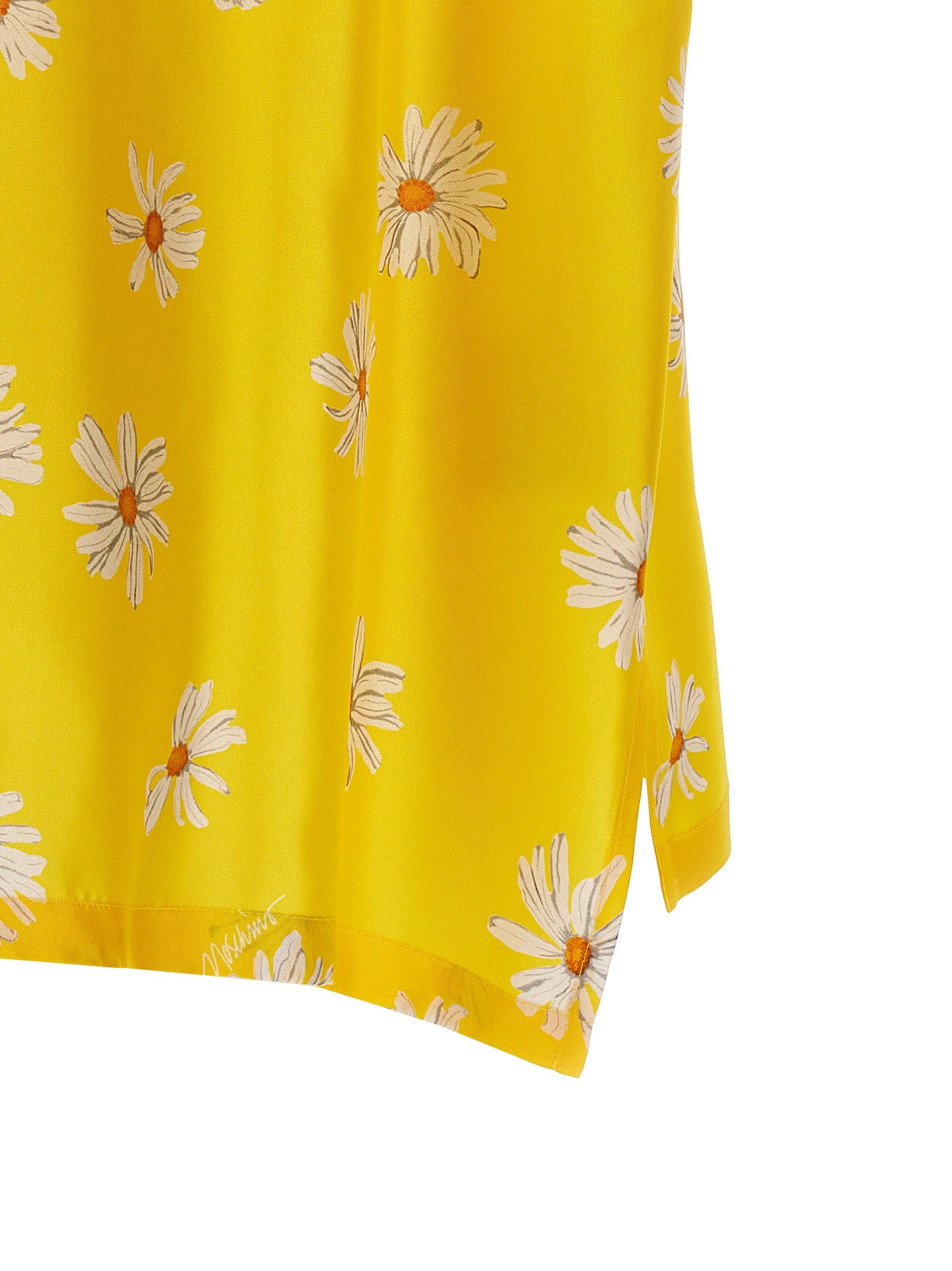 Margherite print shirt Yellow Silk Shirt, Blouse
