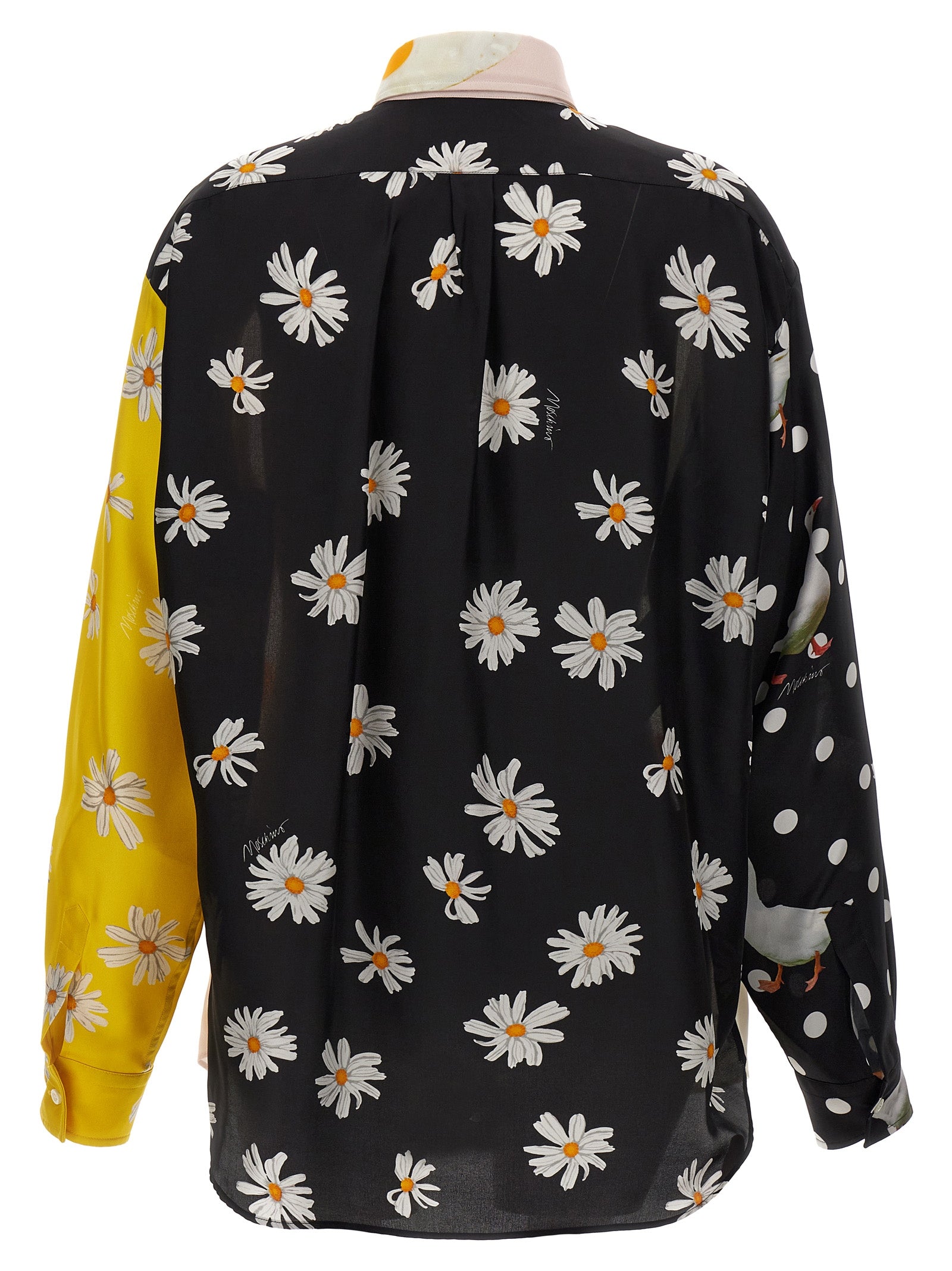 Patchwork print shirt Multicolor Silk Shirt, Blouse