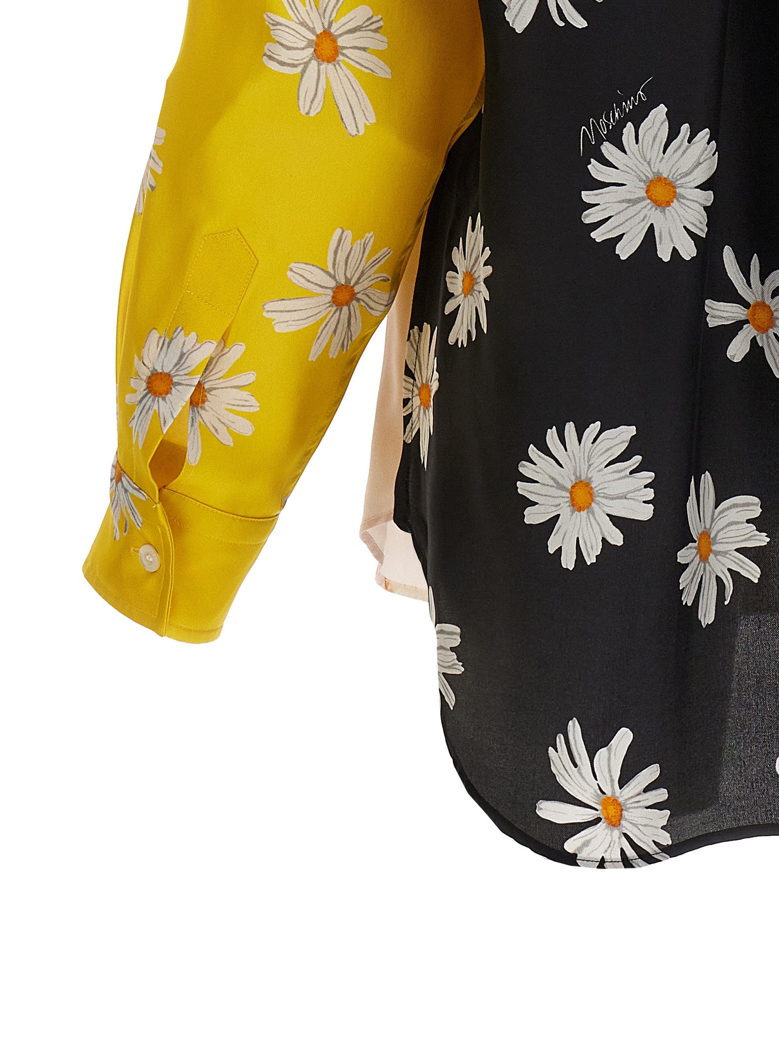 Patchwork print shirt Multicolor Silk Shirt, Blouse