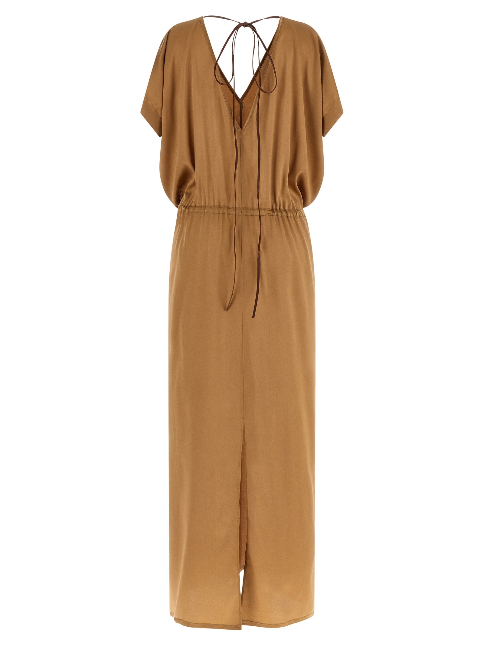 Riky dress Beige Silk