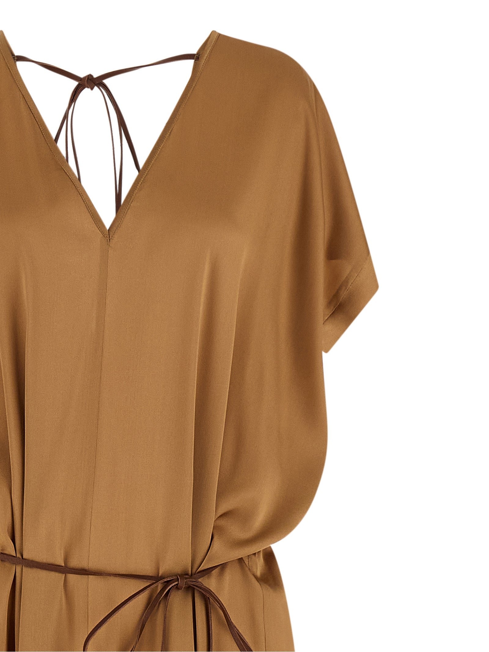 Riky dress Beige Silk