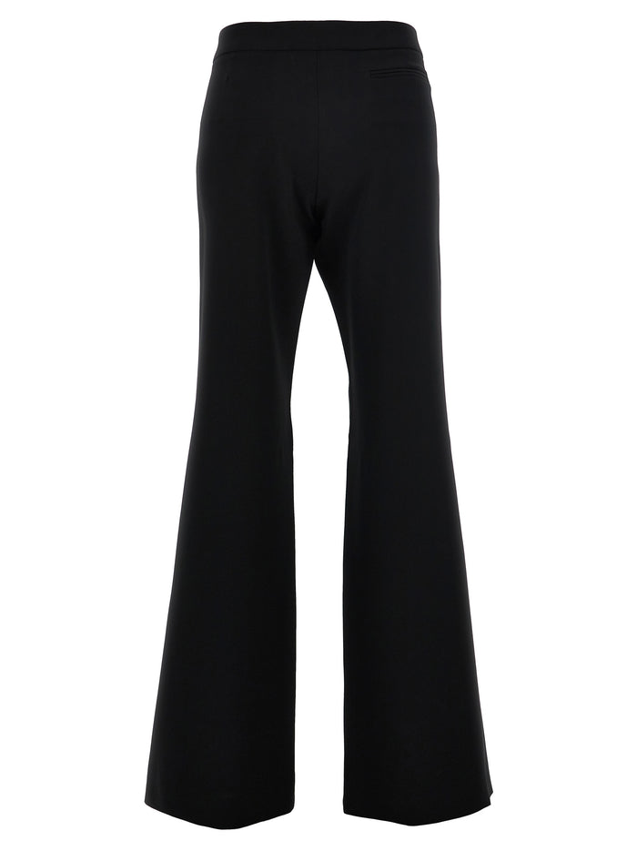 Crepe flared pants Black Polyester
