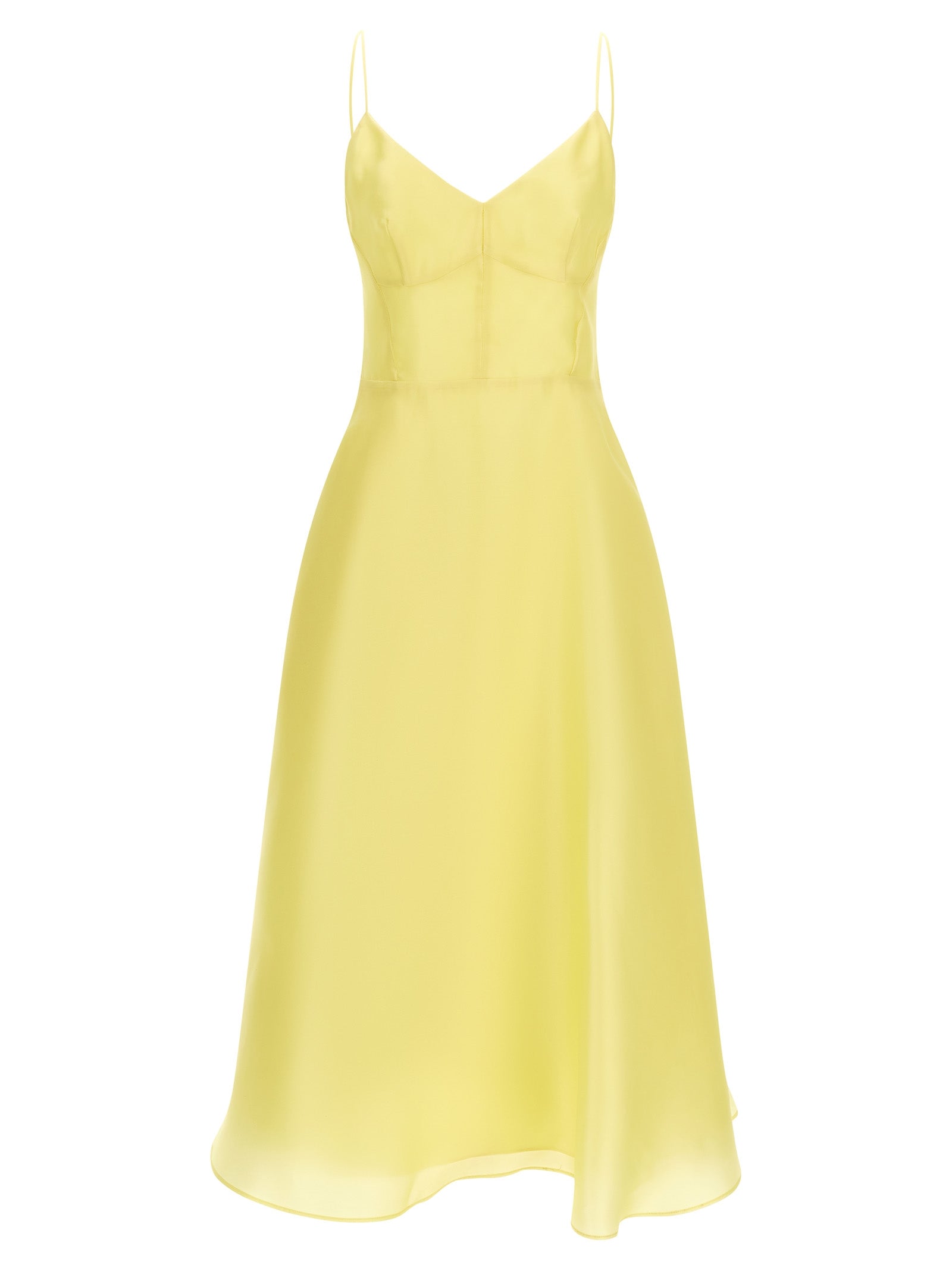 Silk organza dress Yellow