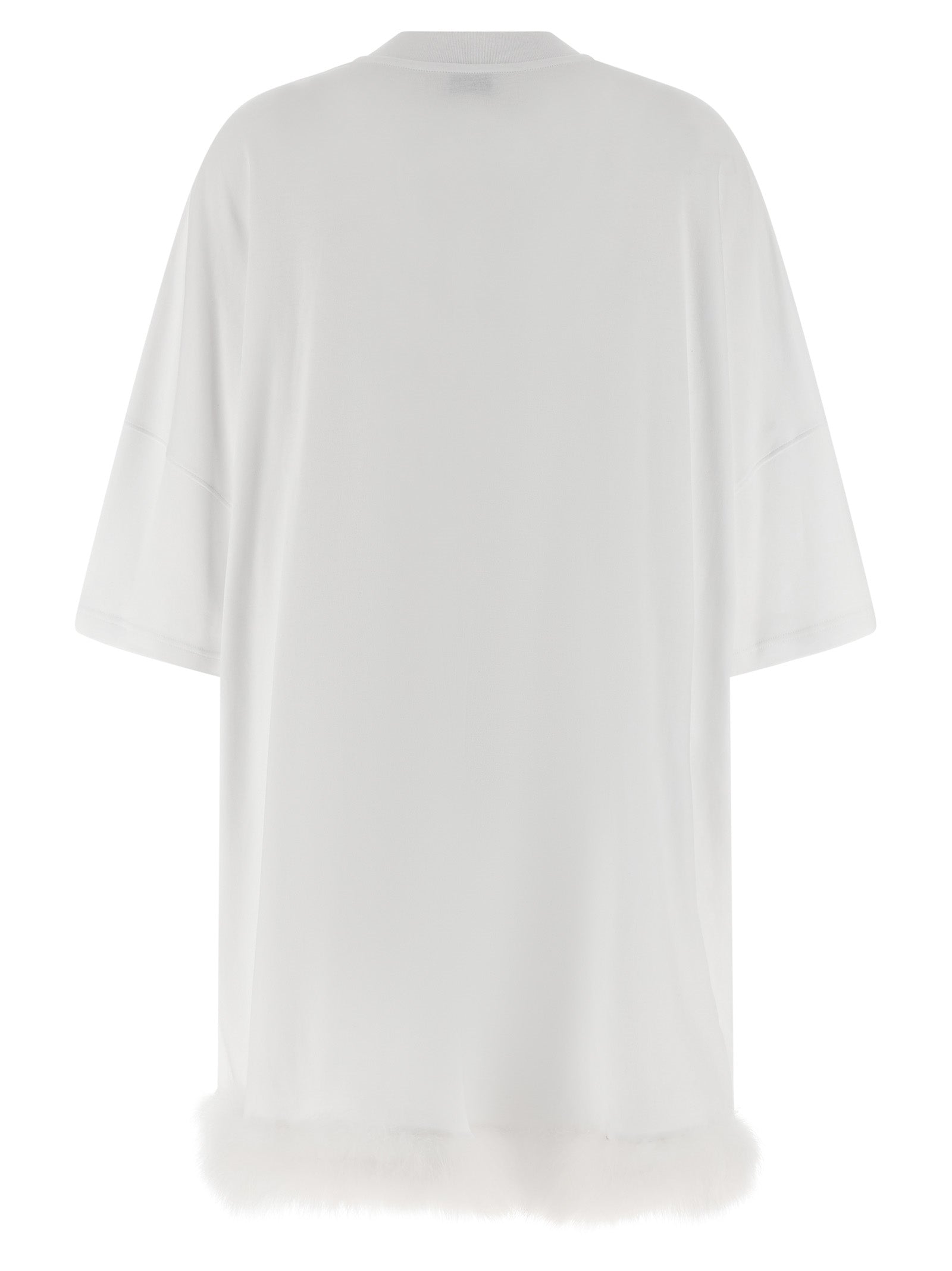Feather dress White Cotton