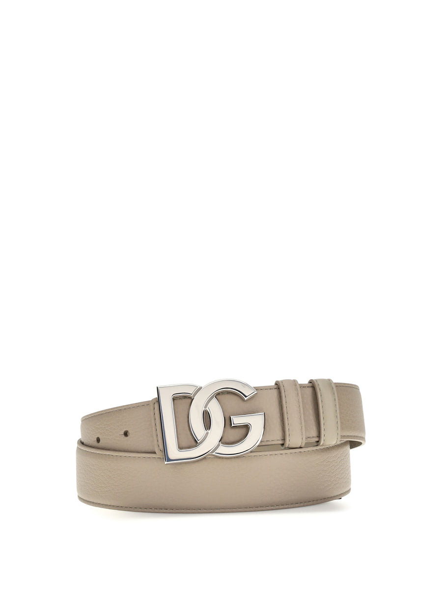 Dolce & Gabbana 100% Calf Leather Bos Taurus belt in beige