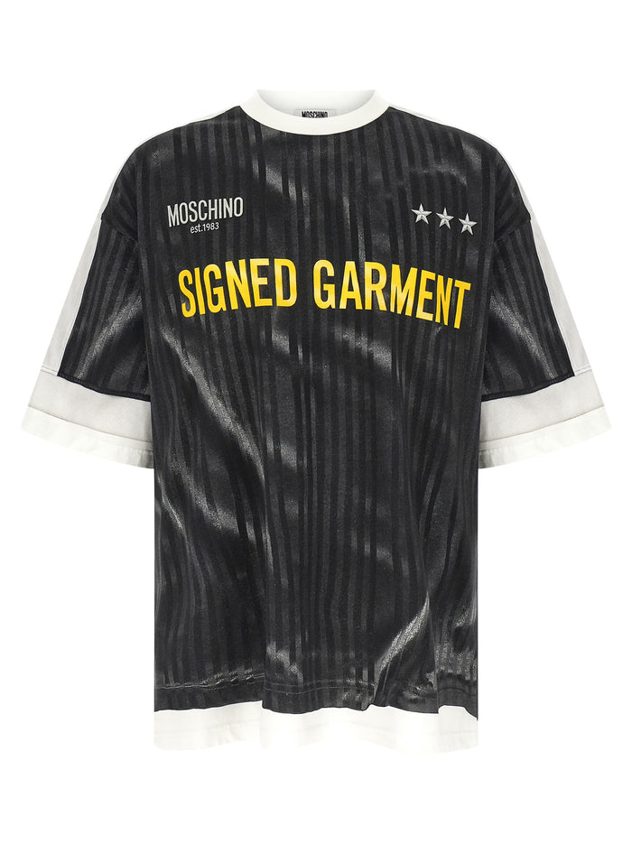 Trompe-lœil print T-shirt Black Cotton