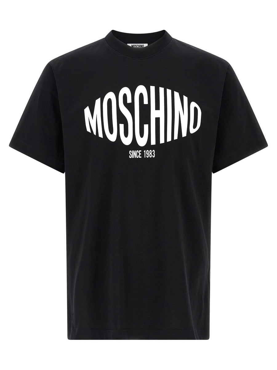 Moschino Logo-Print Cotton Jersey T-shirt — Black