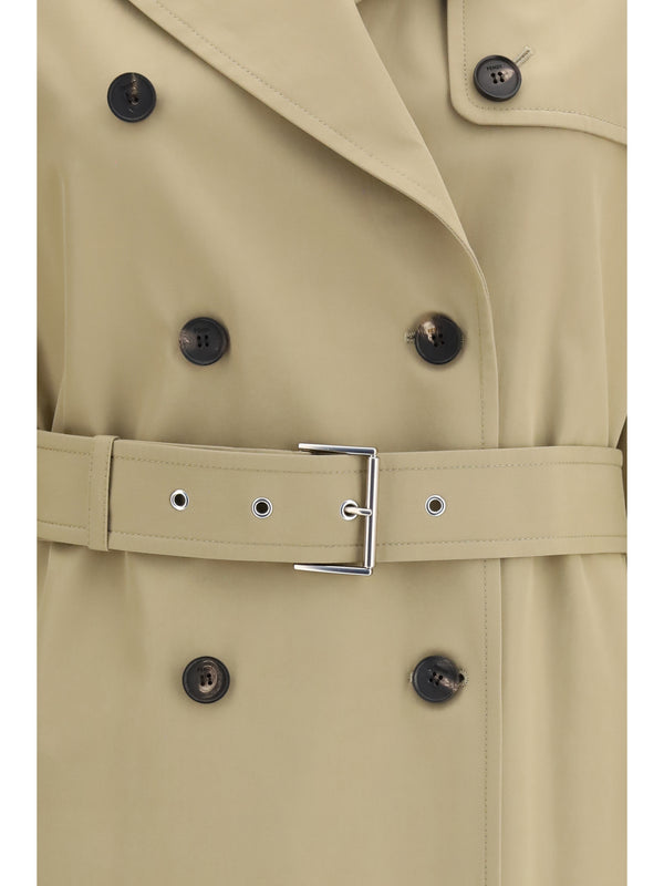 Cotton Trench Coat Beige